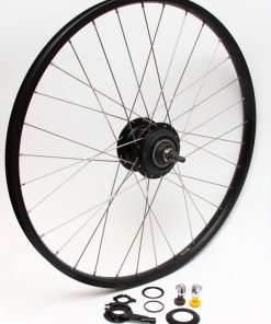 Rear Rim Set, 24 x 28H, Shimano Nexus 7S 130 mm (Black)