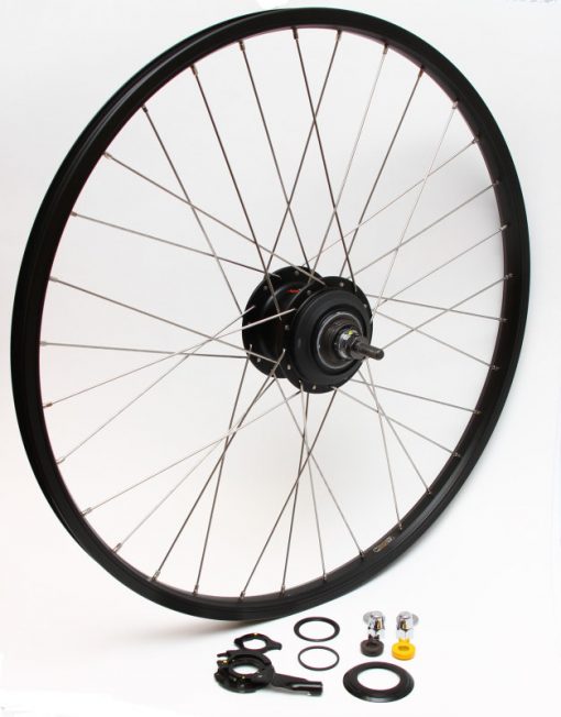 Rear Rim Set, 24 x 28H, Shimano Nexus 7S 130 mm (Black)