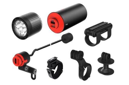 Knog Phare PWR MTB 2000 Setck avec support casque et guidon