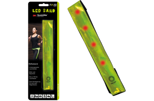 Fasi Bande réfléchissante lumineuse LED jaune CR-2032 batterie incl.