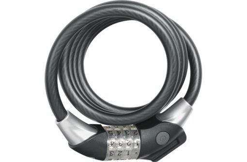 Abus Antivol à spirale Raydo Pro 1450/185 code avec support TexKF noir