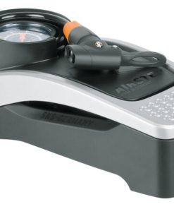 SKS Pompe à pied Airstep alu/plastique multi valve avec manomètre noir-argent SKS Pompe à pied Airstep alu/plastique multi valve avec manomètre noir-argent