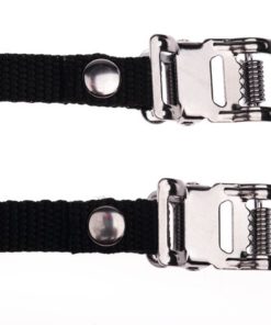 Bike Attitude Courroies pour pédale nylon noir Bike Attitude Courroies pour pédale nylon noir