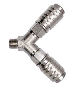 AZE Distributeur Y avec raccord fileté 1/4", incl. 2x raccord AZE Distributeur Y avec raccord fileté 1/4", incl. 2x raccord