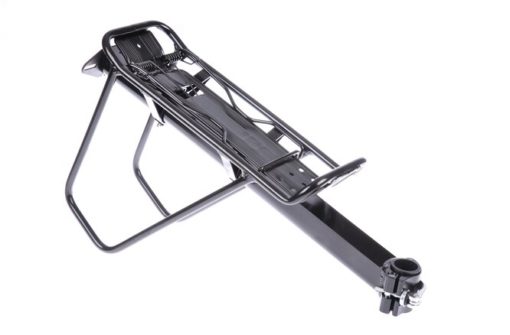 Porte-bagage montage sur tige de selle avec tringle sacoche et noir