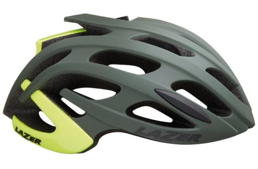 LAZER Casque Unisex Road Blade+ vert foncé mat jaune flash M