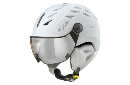 CP Ski CUMA Cashmere Helmet snowwhite soft touch / Visor Nr.23 S