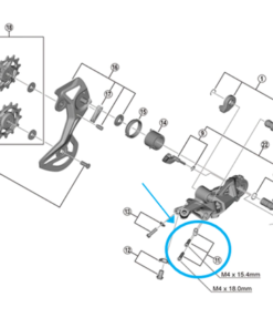 Shimano Vis d'arrêt RD-M8100 avec plaquette Shimano Vis d'arrêt RD-M8100 avec plaquette