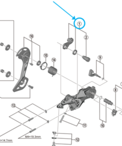 Shimano Axe de fixation plaquette RD-M5120 Shimano Axe de fixation plaquette RD-M5120