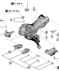 Shimano Plaquette de type ST-RX820 avec vis de fixation, droit Shimano Plaquette de type ST-RX820 avec vis de fixation, droit