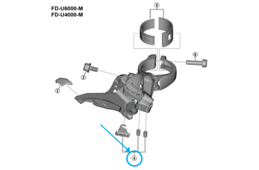 Shimano Vis d'arrêt FD-U6000 avec plaquette