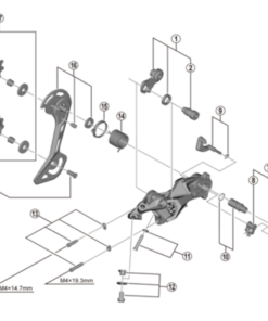 Shimano Vis de roulette RD-M5120 1 paire Shimano Vis de roulette RD-M5120 1 paire