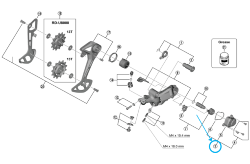 Shimano Couvercle RD-U8000