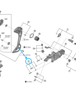 Shimano Vis d'arrêt RD-U8020 avec plaquette Shimano Vis d'arrêt RD-U8020 avec plaquette