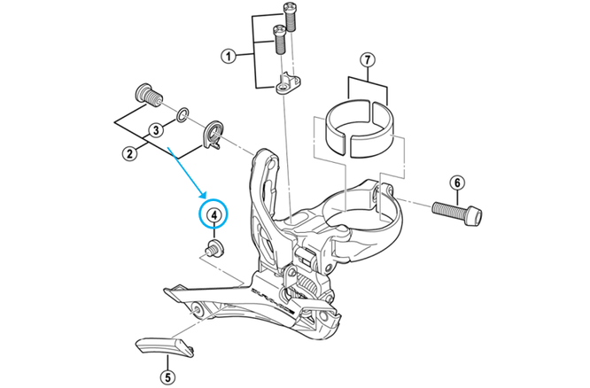 Shimano Vis guide chaîne de FD-9000 M4x3mm Shimano Vis guide chaîne de FD-9000 M4x3mm