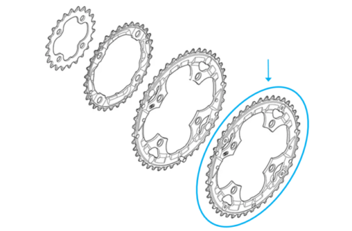Shimano Plateau Deore FC-M590 44 dents pour protège-chaîne gris