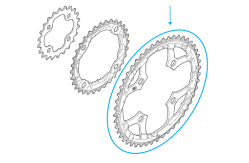 Shimano plateau FC-M660 48 dents L-Type pour protège-chaîne