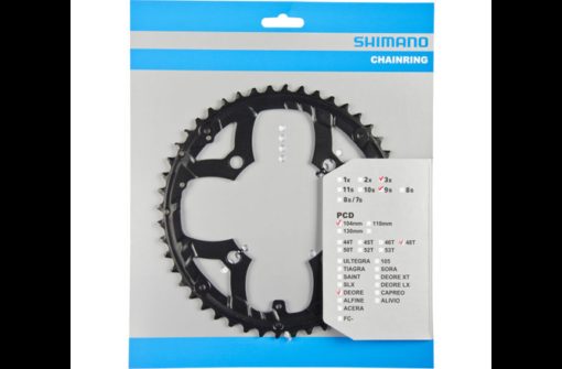 Shimano Plateau Deore FC-M591 48 dents pour protège-chaîne noir