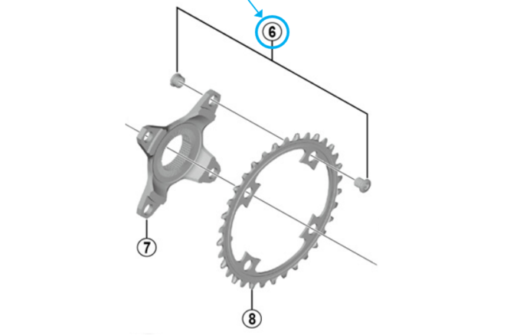 Shimano Boulon plateau SM-CRE80 M8x8.5mm 4 pcs.