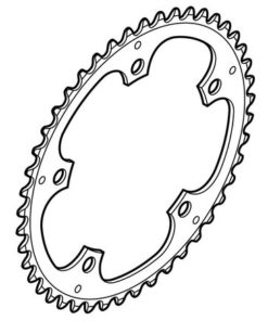 Shimano Plateau Alfine FC-S501 42 dents argent Shimano Plateau Alfine FC-S501 42 dents argent