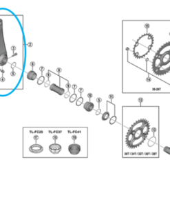 Shimano Manivelle FC-M8100 gauche 165mm