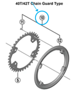 Shimano Protège-chaîne FC-U6000 40 dents vis inclus Shimano Protège-chaîne FC-U6000 40 dents vis inclus