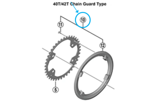 Shimano Protège-chaîne FC-U6000 40 dents vis inclus