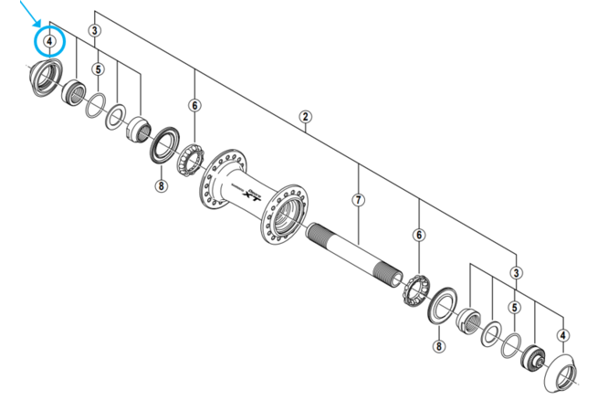 Shimano cache-poussière HB-M770 0 Shimano cache-poussière HB-M770 0