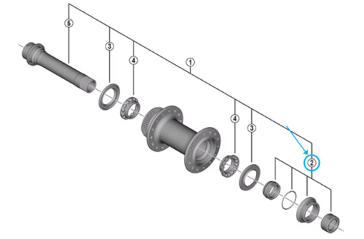 Shimano set de cône HB-RS770 droite en vrac