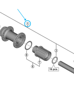 Shimano axe complet FH-R7070 Shimano axe complet FH-R7070