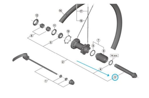 Shimano axe WH-RS700-C30