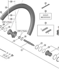 Shimano Bague d'arrêt WH-R9200