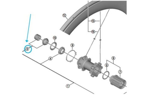 Shimano Set de cône WH-R9170 gauche