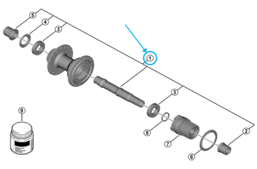 Shimano axe complet FH-TC600