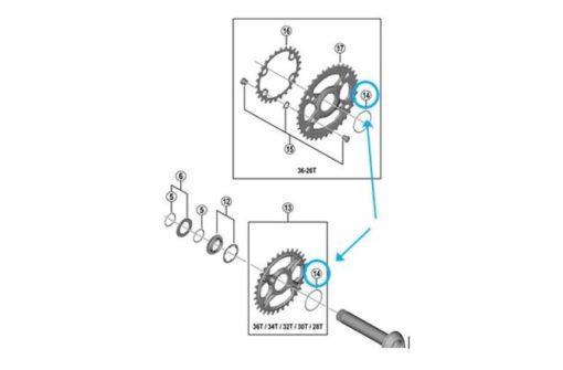 Shimano Entretoise de pignon SM-CRM85