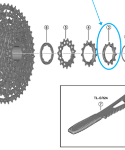 Shimano Pignon CS-LG600 11 dents spacer-type Shimano Pignon CS-LG600 11 dents spacer-type