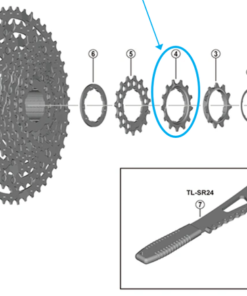 Shimano Pignon CS-LG600 13 dents spacer-type Shimano Pignon CS-LG600 13 dents spacer-type