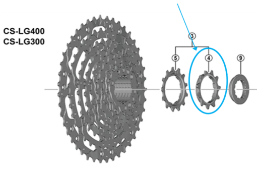Shimano Pignon CS-LG400 11 dents