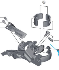 Shimano Vis de bride FD-M2000 M5x17mm Shimano Vis de bride FD-M2000 M5x17mm