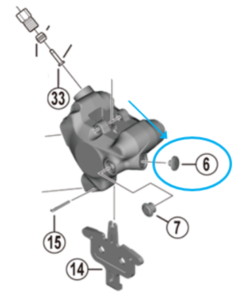 Shimano Capuchon de la vis de purge BR-R8170 / BR-R7170 Shimano Capuchon de la vis de purge BR-R8170 / BR-R7170