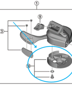 Shimano Boulon de fixation d'axe et cache de levier SL-M9100