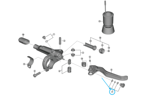 Shimano Douille taraudée BL-U8000 pour réglage de levier
