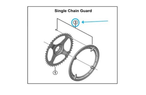 Shimano Protège-chaîne FC-E6100 44d 1 x protège-chaîne avec vis (Copie)