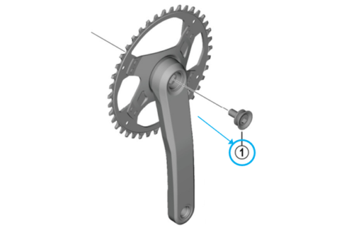 Shimano vis de montage manivelle M8x15 pour FC-U4000