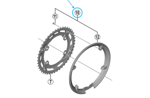 Shimano Protège-chaîne FC-U6000 46 dents vis inclus