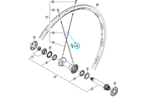 Shimano Aimant roue WH-7850-C24-CL-F