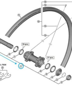 Shimano axe complet WH-MT600-F15 110mm Shimano axe complet WH-MT600-F15 110mm