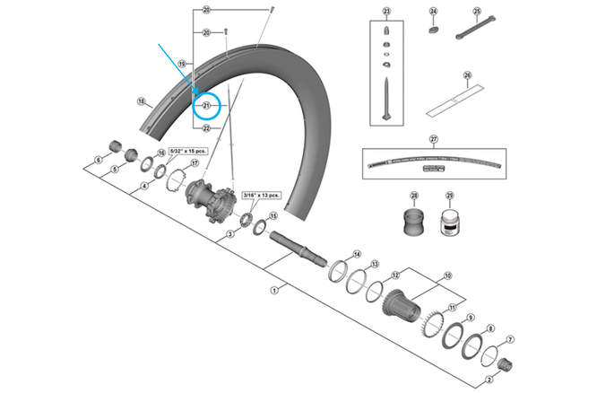 Shimano Rayon WH-R9270-C60-TL-R 259mm arrière-droit tubeless Shimano Rayon WH-R9270-C60-TL-R 259mm arrière-droit tubeless