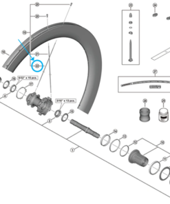 Shimano Rayon WH-R9270-C60-TL-R 243mm arrière-gauche tubless Shimano Rayon WH-R9270-C60-TL-R 243mm arrière-gauche tubless