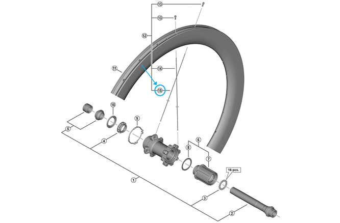 Shimano Rayon WH-R8170-C60-TL-R 244mm arrière tubeless Shimano Rayon WH-R8170-C60-TL-R 244mm arrière tubeless